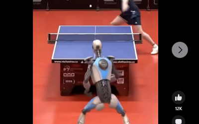 حقيقة فيديو الروبوت الذي يهزم بشري في مباراة تنس طاولة