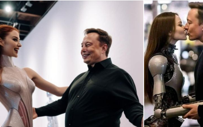 صور إيلون ماسك وزوجته الروبوت مصممة بالذكاء الاصطناعي وليست حقيقية
