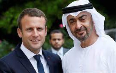 حقيقة تصريحات دعم محمد بن زايد للرئيس الفرنسي ماكرون