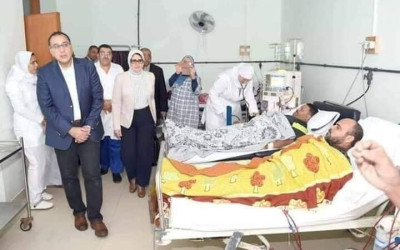 حقيقة صورة المرضى أثناء زيارة رئيس الوزراء لمستشفى بورسعيد