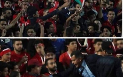 الشاب الذي قبض عليه بعد رفع علم فلسطين في ستاد القاهرة لم يتهم بمحاولة تفجيره