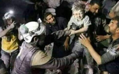 هذه الصورة من سوريا وليست للحظة خروج الطفل ريان