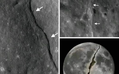 حقيقة صور لوكالة ناسا تظهر انشقاق القمر