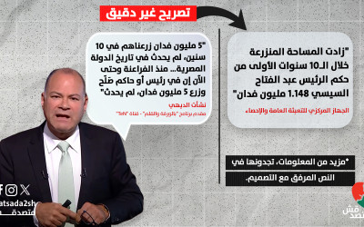 الديهي يُضخم من مساحة الرقعة الزراعية في مصر