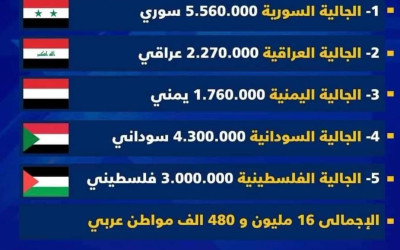 حقيقة وصول عدد العرب المقيمين في مصر إلى 16.5 مليون شخص