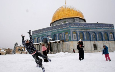 حقيقة صورة الثلوج التي تغطي مسجد صخرة القبة