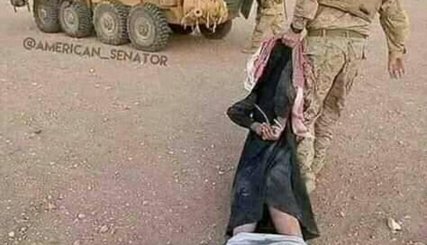 حقيقة صورة جندي يسحل مواطن في سيناء