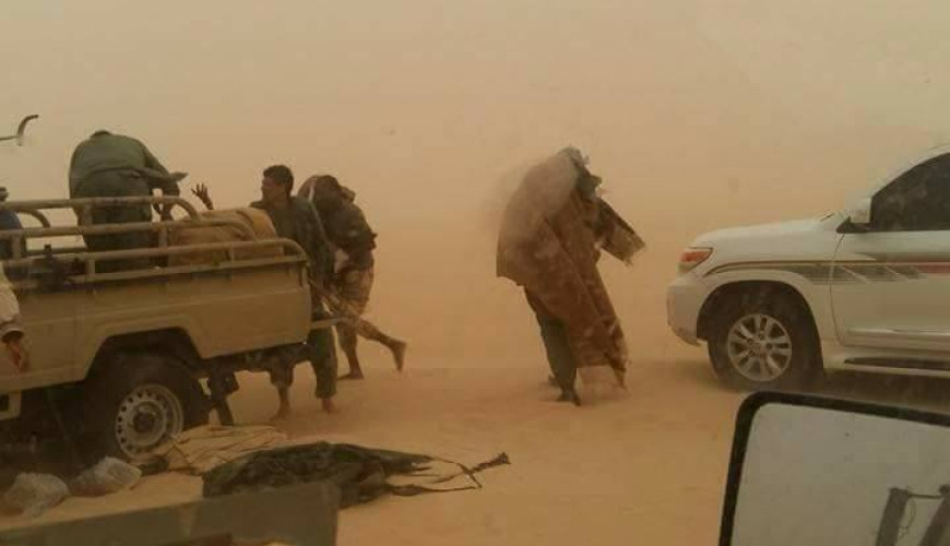 حقيقة صور قوات حرس الحدود في العاصفة الرملية