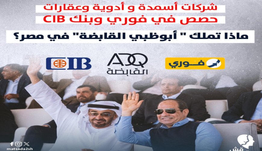 شركات أسمدة و أدوية وعقارات  حصص في فوري وبنك CiB ... ماذا تملك " أبوظبي القابضة" في مصر؟
