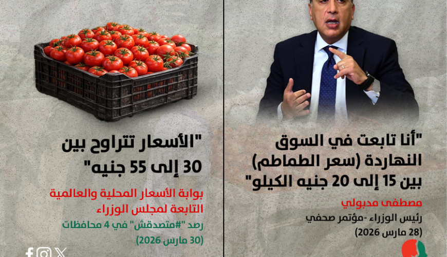أين تابع رئيس الوزراء أسعار الطماطم؟.. بعد يومين من حديثه.. الأسعار تضاعفت عما ذكره