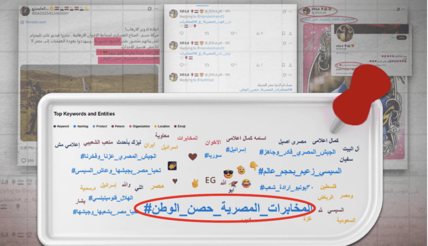 متصدقش تتبع وسم #المخابرات_حصن_الوطن.. أعضاء لجان إلكترونية مصرية وحسابات وهمية يروجون محتواه